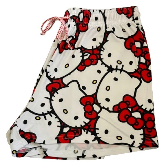 NEW Hello Kitty Sleeping Pajama Shorts Size Small - Picture 7 of 12